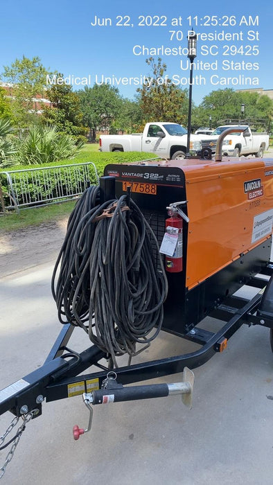 2021 Lincoln Electric Vantage 322 Vantage 322 Ready Pak 3 w/ Decals, ORANGE (includes trailer, cable rack, fender light kit) NO Telematics