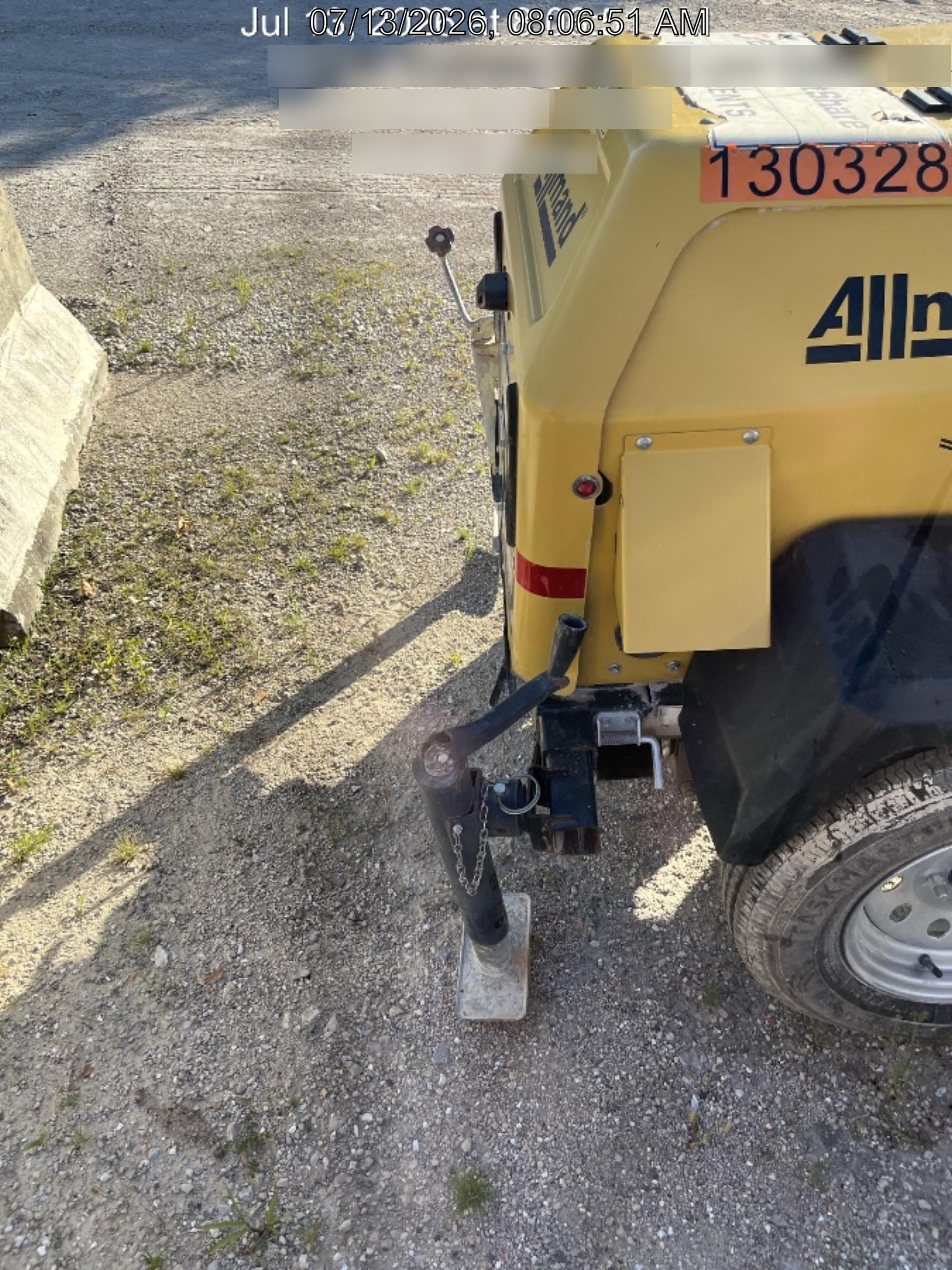 2021 Allmand NLV3GR (4) LED Light Fixture 350W, 23' Vertical Mast, 3kW Prime, Towable, Deep Sea L401, Leveling Jacks, Yanmar T4F 5.8hp