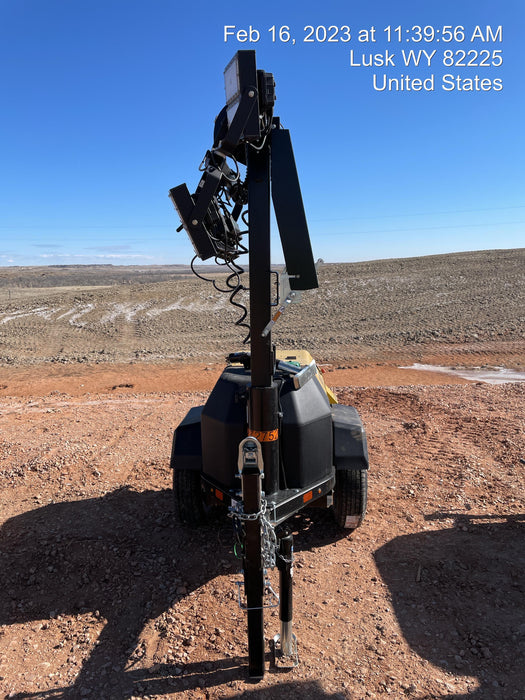 2022 Allmand NLV3GR (4) LED Light Fixture 350W, 23' Vertical Mast, 3kW Prime, Towable, ES Decals, T3