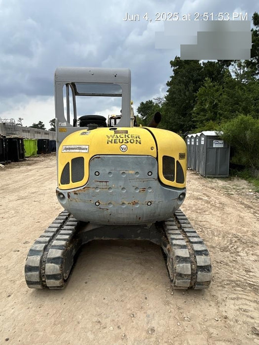Wacker Neuson EZ53 Open ROPS, Rubber Tracks, Long Dipperstick, T4, Bucket