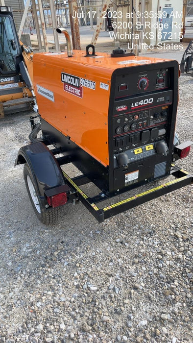 2022 Lincoln Electric LE400 Kubota V1505, Trlr, Cable Rack, Light Kit, ES Decals, T3