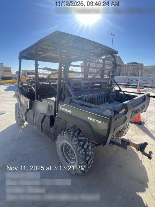2019 Kawasaki Mule PRO-DXT Standard Options, Backup Alarm, Beacon, Plastic Hard Top, Poly Windshield, Horn Kit