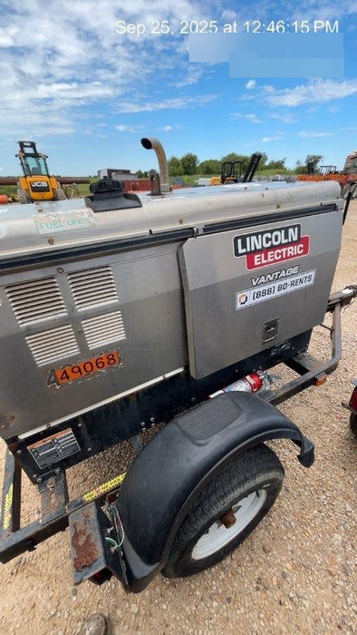 2019 Lincoln Electric Vantage 322 Ready-Pak 3, Two Wheel Trailer, Fender and Light Kit, Cable Rack