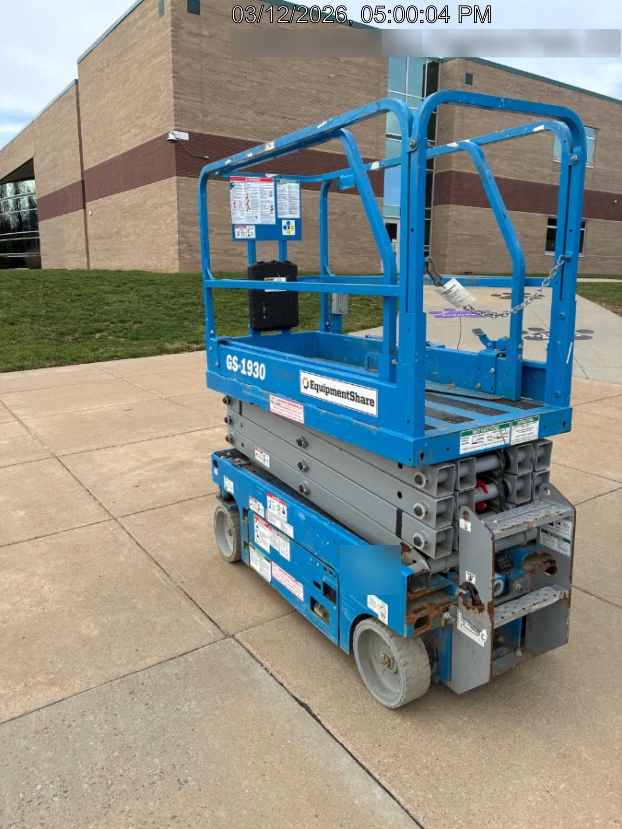 2019 Genie GS-1930 Fixed rails with chain Entry