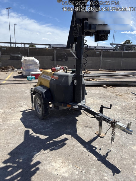 2022 Allmand NLV3GR (4) LED Light Fixture 350W, 23' Vertical Mast, 3kW Prime, Towable, Deep Sea L401, Leveling Jacks, Yanmar T4F 5.8hp