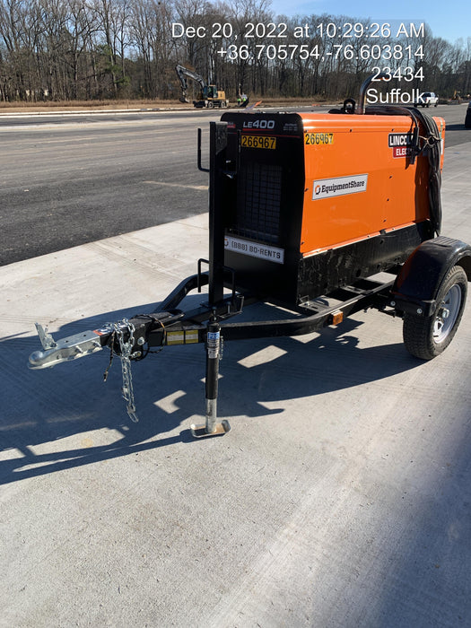 2022 Lincoln Electric LE400 Kubota V1505, Trlr, Cable Rack, Light Kit, ES Decals, T3