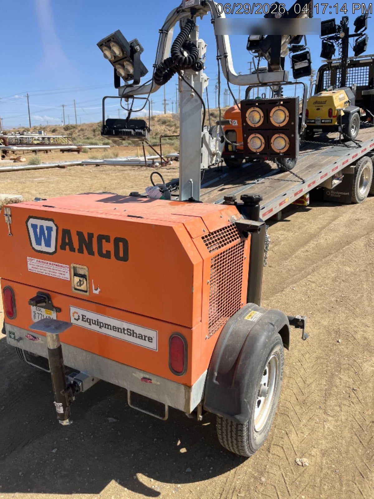 2024 Wanco WLTT-4MM4K Diesel, Deep Sea Controller, Shore Power Plug, Auto Start, (4) 350W LED Floodlights, 4kW Generator, 60 Gal Fuel Tank, 2" Ball, T3