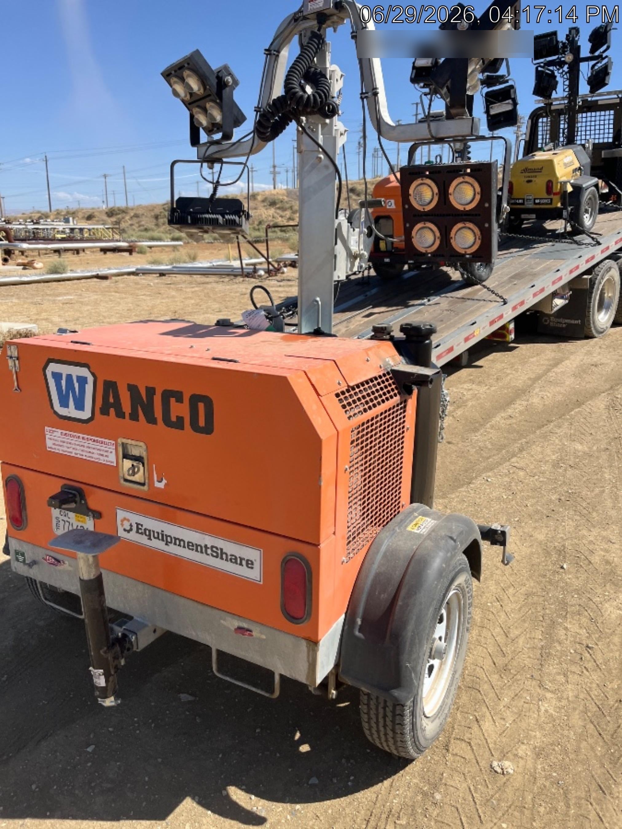 2024 Wanco WLTT-4MM4K Diesel, Deep Sea Controller, Shore Power Plug, Auto Start, (4) 350W LED Floodlights, 4kW Generator, 60 Gal Fuel Tank, 2" Ball, T3