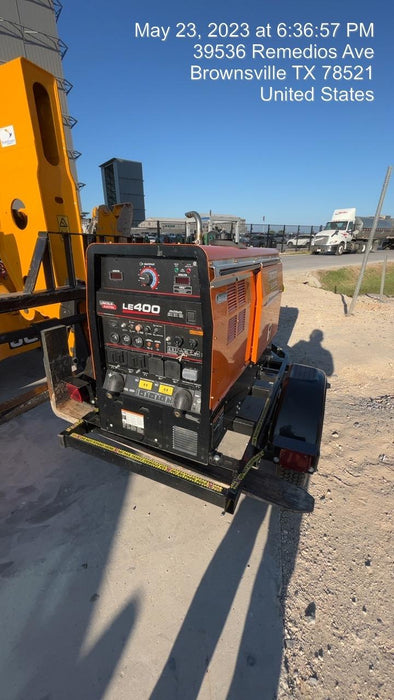 2022 Lincoln Electric LE400 Kubota V1505, Trlr, Cable Rack, Light Kit, ES Decals, T3