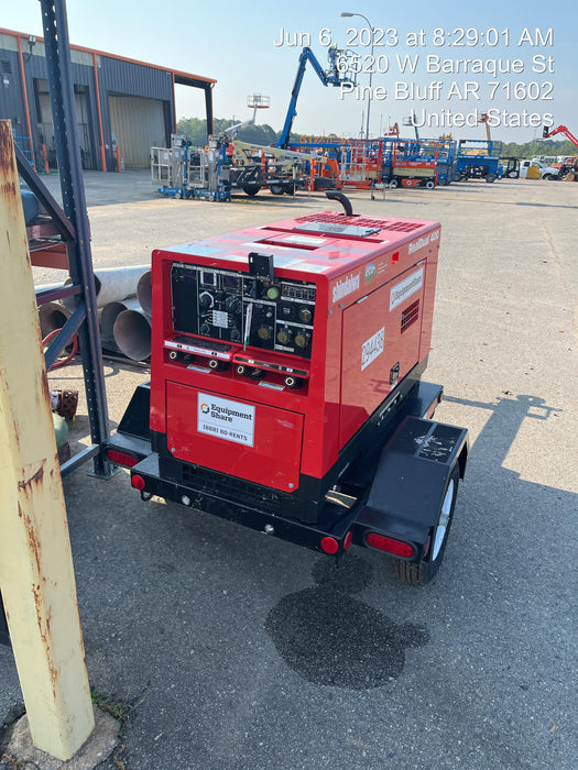 2023 Shindaiwa DGW400MDL Kubota D902 Engine, 23 HP, Dual Op Welder, Wire, Arc, Droop Stick, Tig, and CC Stick Functionality, Simulphase, 3 Phase and 1 Phase Gen Output, Single Axle NB Trlr, Slr Trckl Chrg 12V 12W, Fire Ext