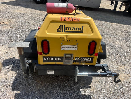 2021 Allmand NLV3GR (4) LED Light Fixture 350W, 23' Vertical Mast, 3kW Prime, Towable, Deep Sea L401, Leveling Jacks, Yanmar T4F 5.8hp