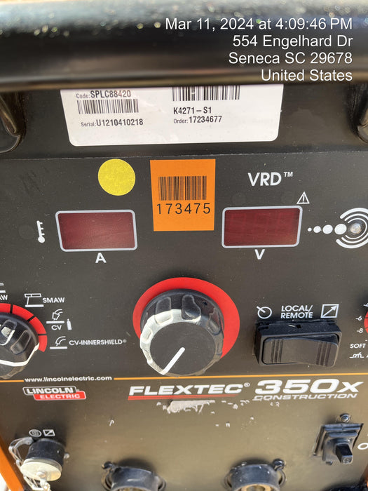 2021 LINCOLN ELECTRIC FLEXTEC 350X