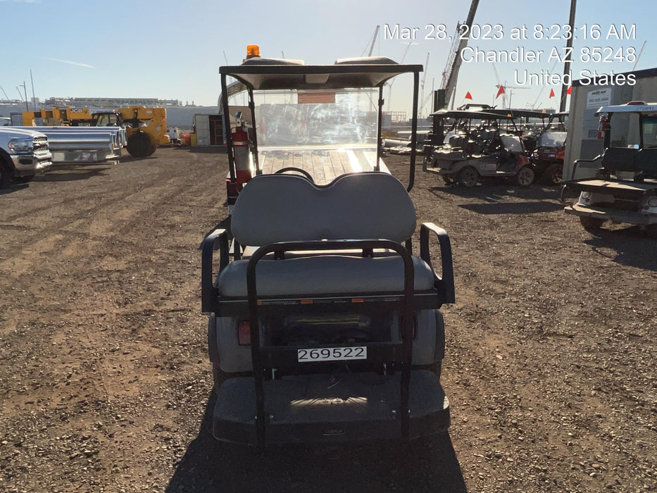 2022 Club Car CA100E Canopy, Fold down Windshield, Beacon, Back up Alarm, All-Trail Trials, HD 8 V Batteries, Trailer Hitch and Ball