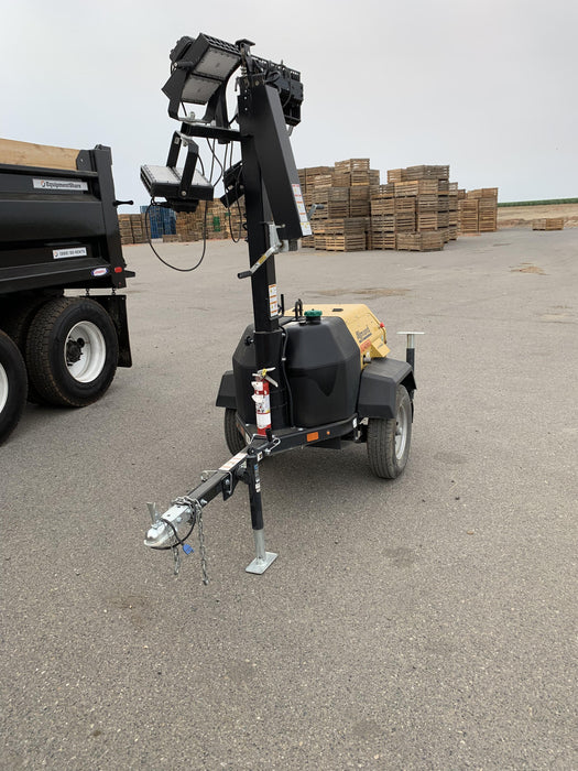 2020 Allmand NLV3GR (4) LED Light Fixture 350W, 23' Vertical Mast, 3kW Prime, Towable, Deep Sea L401, Leveling Jacks, Yanmar T4F 5.8hp