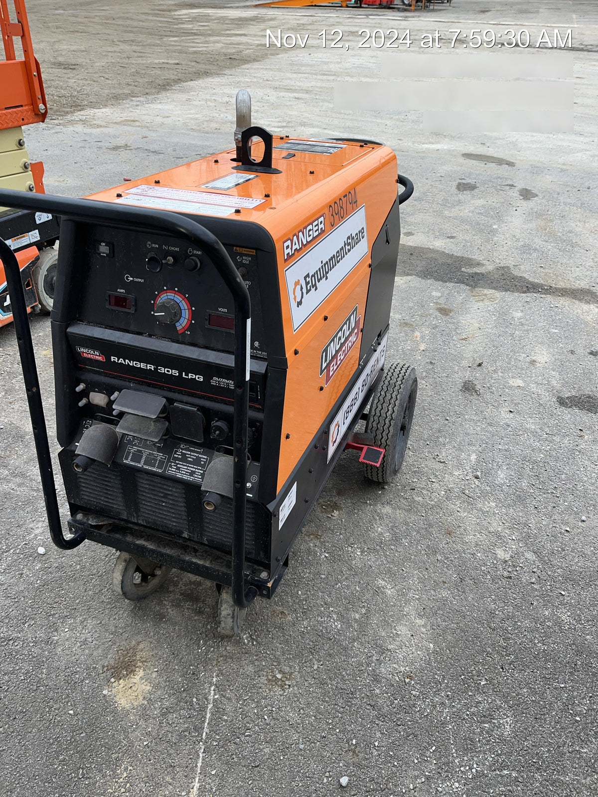2024 Lincoln Electric Ranger 305 LPG Ranger 305 LPG, Undercarriage, Tank Holder & Strap, 10kw AC Gen, 25hp Kohler LPG Eng