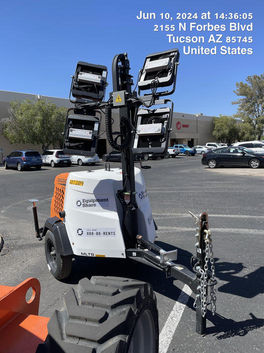 2024 Generac MLT2 Diesel, Flex Switch 120V Input, Powerzone Controller, 
(4) 320W LED Lights, 4kW Generator, 39.9 Gal Fuel Tank, 2" Ball, T3