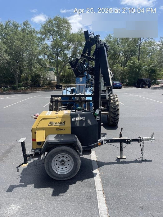 2022 Allmand NLV3GR (4) LED Light Fixture 350W, 23' Vertical Mast, 3kW Prime, Towable, ES Decals, T3