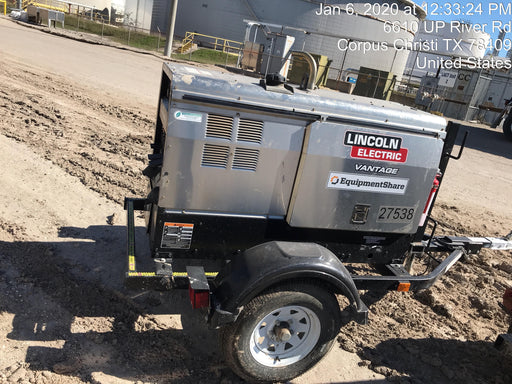 2018 Lincoln Electric Vantage 322 Lincoln Vantage 322 Welder w/Trailer, Light Kit, Cable Rack