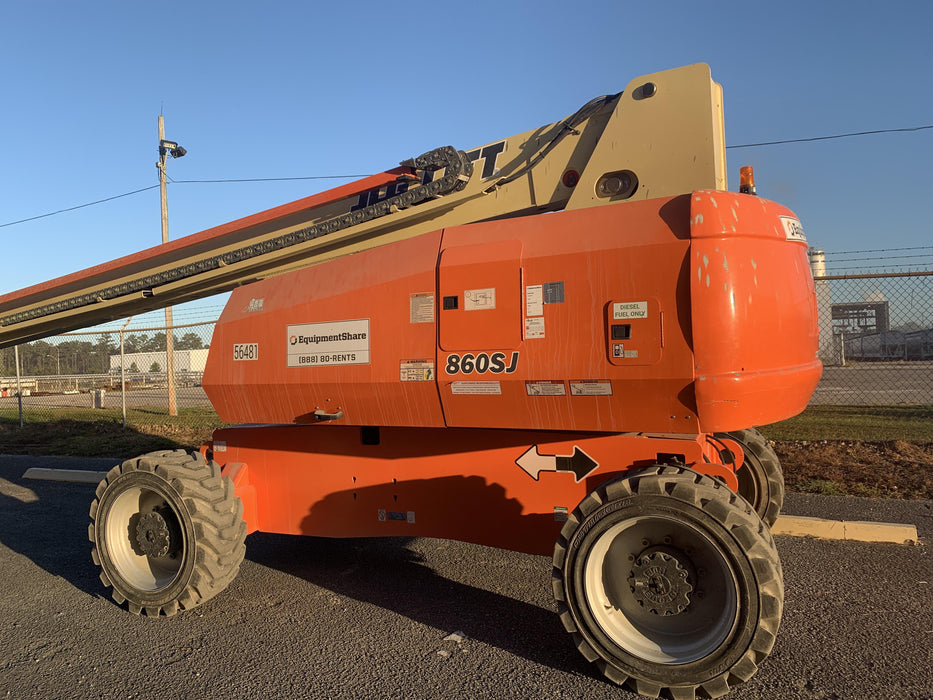 2020 JLG 860SJ Deutz Diesel Engine, FF Tires, Rotating Beacon, Panel Cradle Package