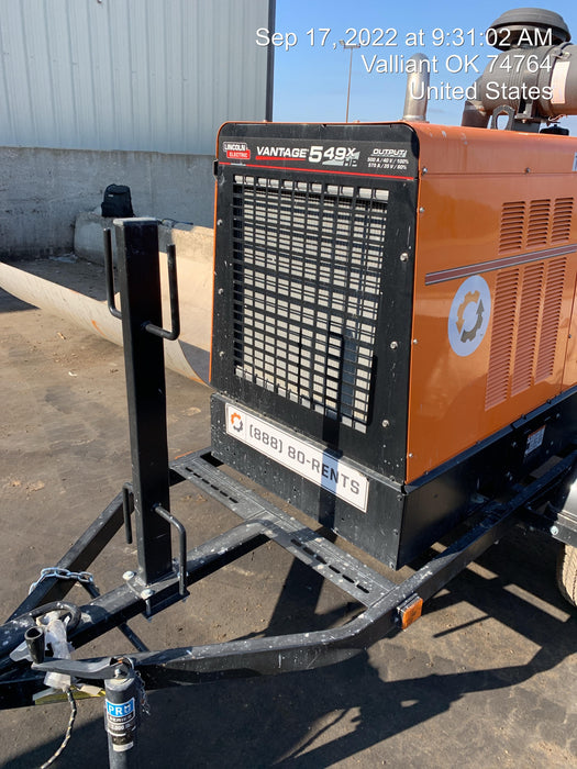 2021 Lincoln Electric Vantage 549X Ready Pak 3, ORANGE (includes trailer, cable rack, fender light kit)