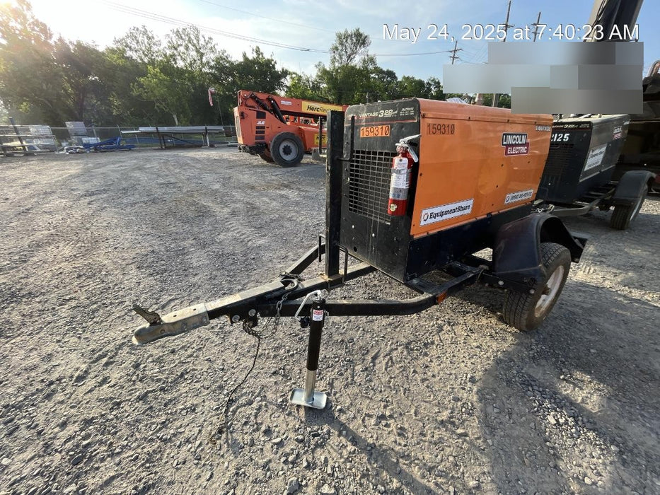 2021 Lincoln Electric Vantage 322 Vantage 322 Ready Pak 3 w/ Decals, ORANGE (includes trailer, cable rack, fender light kit) NO Telematics