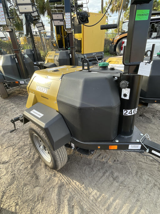 2022 Allmand NLV3GR (4) LED Light Fixture 350W, 23' Vertical Mast, 3kW Prime, Towable, ES Decals, T3