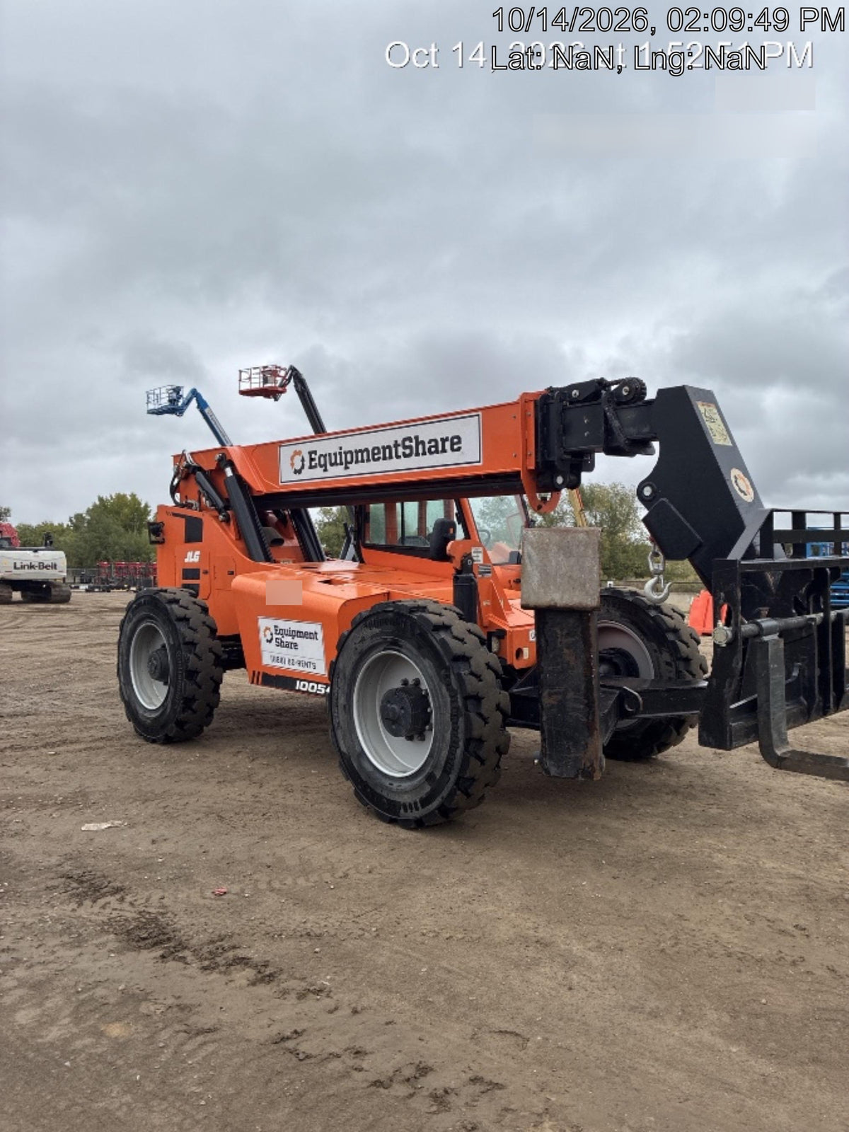 2020 Skytrak 10054 Cab/Heat/Air, Solid Tires, Work Lights, Beacon, Aux Hydraulics, Back up Alarm, Lifting Eye, ES Decals