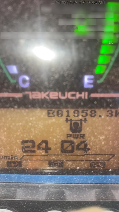 2019 Takeuchi TB260 Canopy w/Rubber Tracks, Auxiliary Hydraulics, Standard Blade, Manual QC