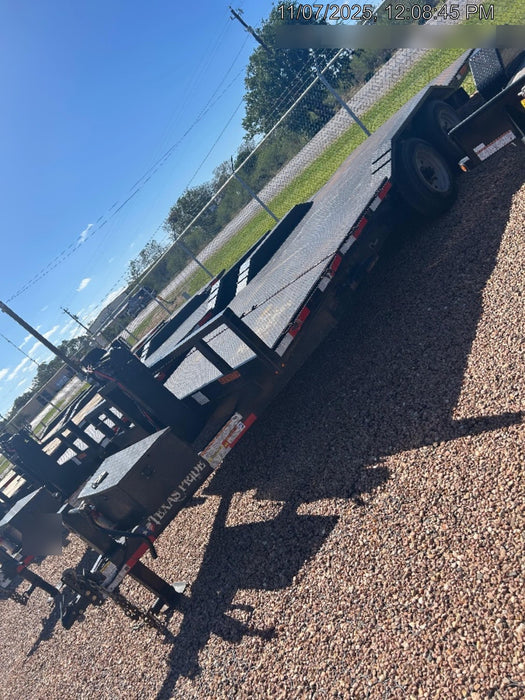 2024 TEXAS PRIDE TRAILERS 21' Lowboy Gravity Tilt Bed 14K Bumper Pull Trailer