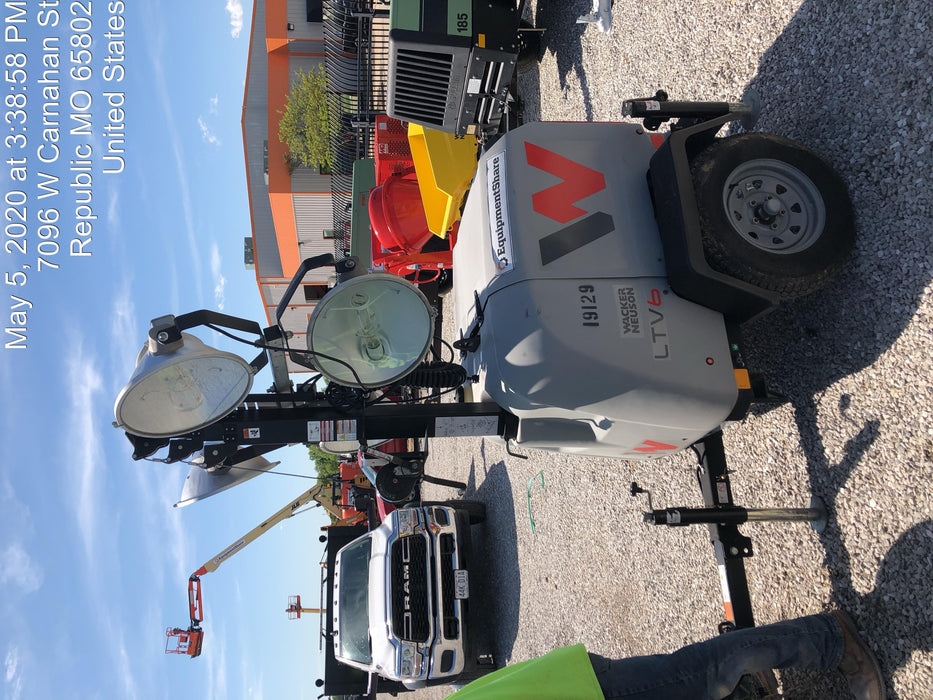 2018 Wacker Neuson LTV6L-MH Wacker Neuson LTV6L Mobile Light Tower w/Fuel Level Sensor Installed