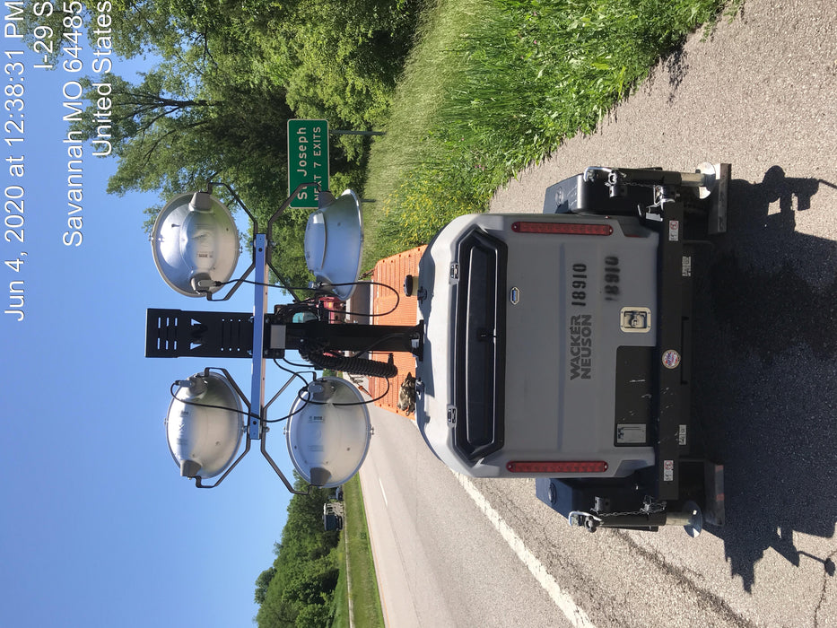 2018 Wacker Neuson LTV6L-MH Wacker Neuson LTV6L Mobile Light Tower w/Fuel Level Sensor Installed