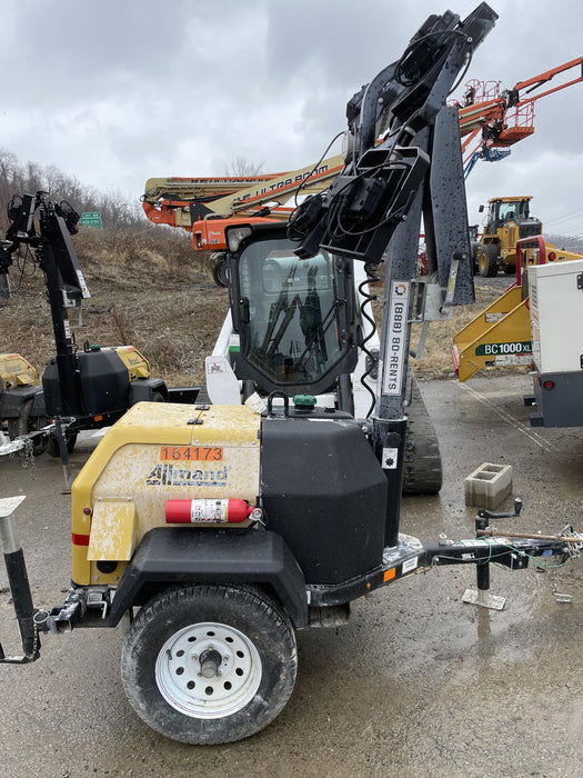 2021 Allmand NLV3GR (4) LED Light Fixture 350W, 23' Vertical Mast, 3kW Prime, Towable, Deep Sea L401, Leveling Jacks, Yanmar T4F 5.8hp