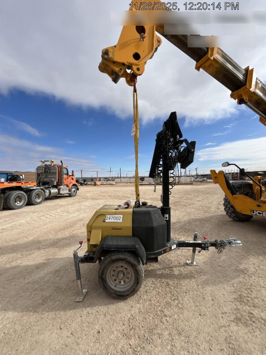 2022 Allmand NLV3GR (4) LED Light Fixture 350W, 23' Vertical Mast, 3kW Prime, Towable, ES Decals, T3