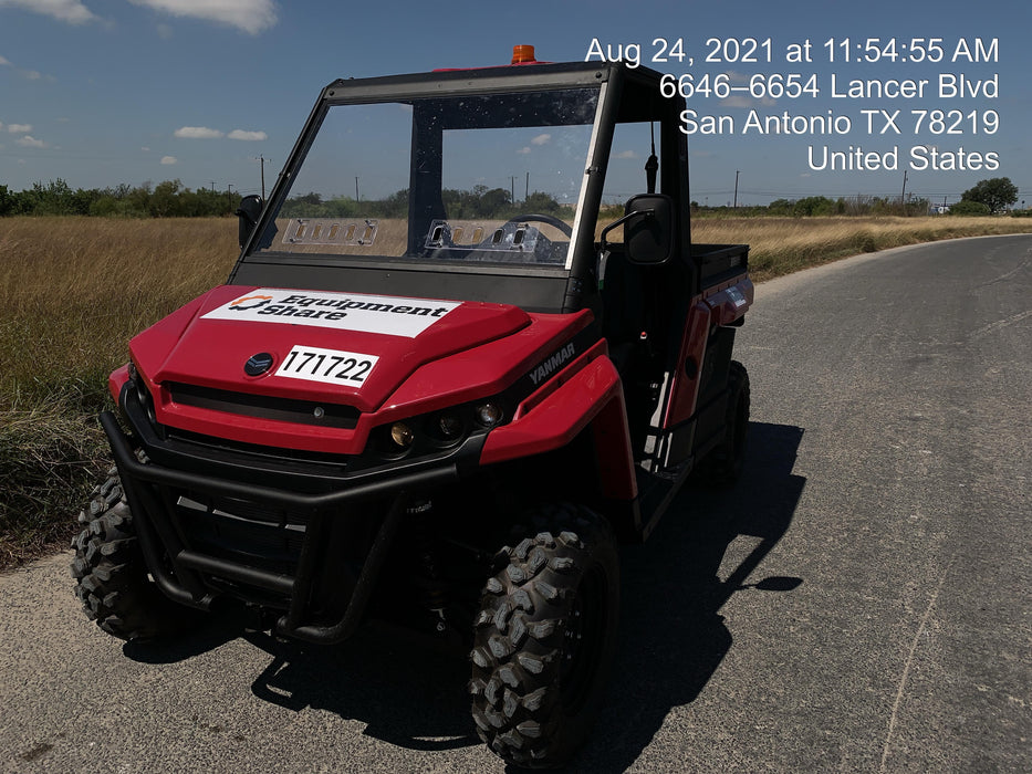 2021 Yanmar YU1000 Canopy, Steel Wheel, Poly WindShield, Beacon, Backup Alarm