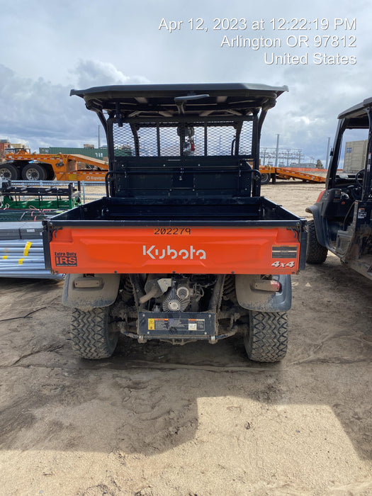 2022 Kubota RTV-X1140W-H Plastic Canopy, Windshield Acrylic Clear, LED Strobe Light, Wire Harness Kit, Back up Alarm