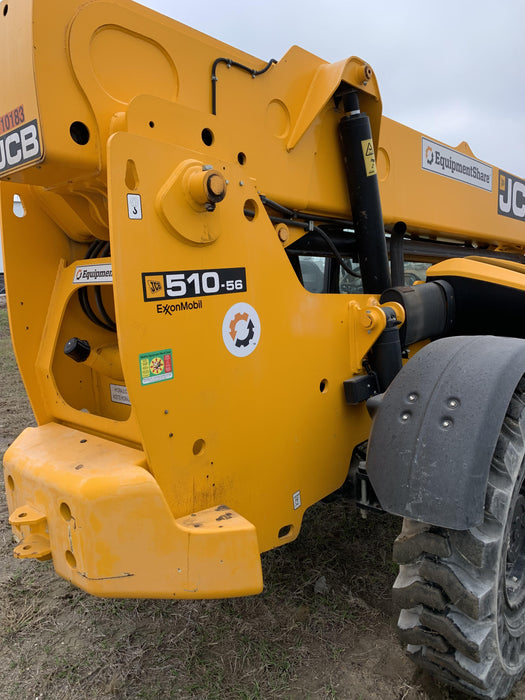2020 JCB 510-56 Canopy, Solid Tires, Work Lights, Beacon, Aux Hydraulics, Back up Alarm, Lifting Eye, ES Decals