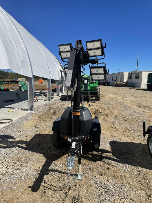 2022 Allmand NLV3GR (4) LED Light Fixture 350W, 23' Vertical Mast, 3kW Prime, Towable