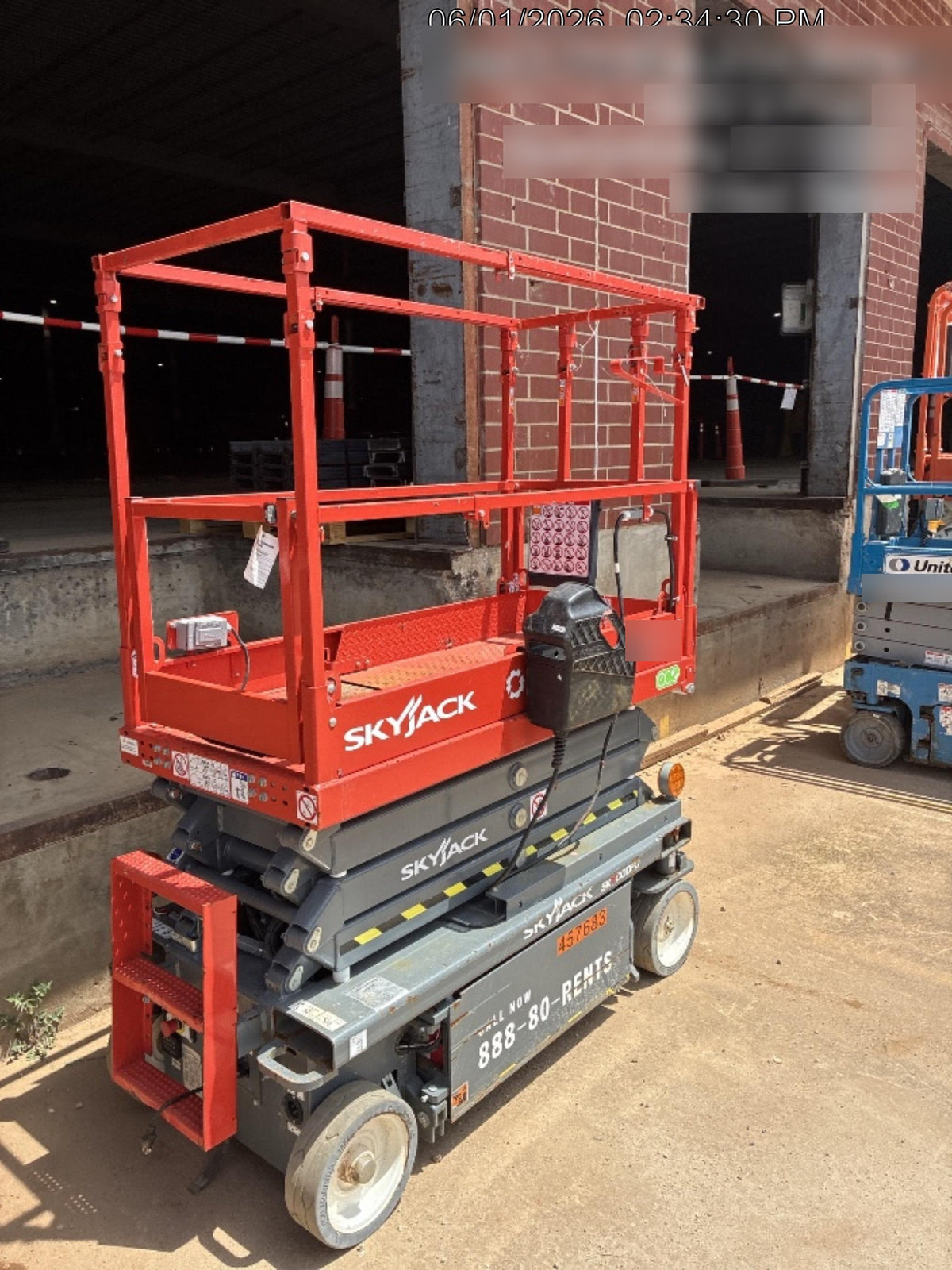 2024 Skyjack SJ3219 Electric Drive, Sld NM Tires, DBcns, RFRails, Power to Platform, T3 + Access Control