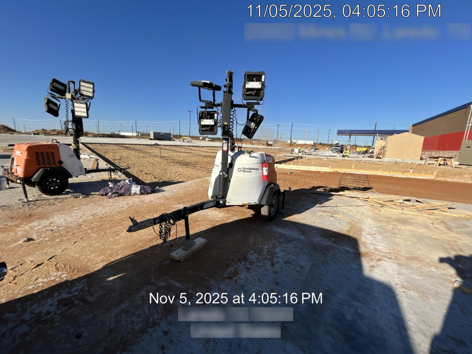 2024 Generac MLT2 Diesel, Flex Switch 120V Input, Powerzone Controller, 
(4) 320W LED Lights, 4kW Generator, 39.9 Gal Fuel Tank, 2" Ball, T3