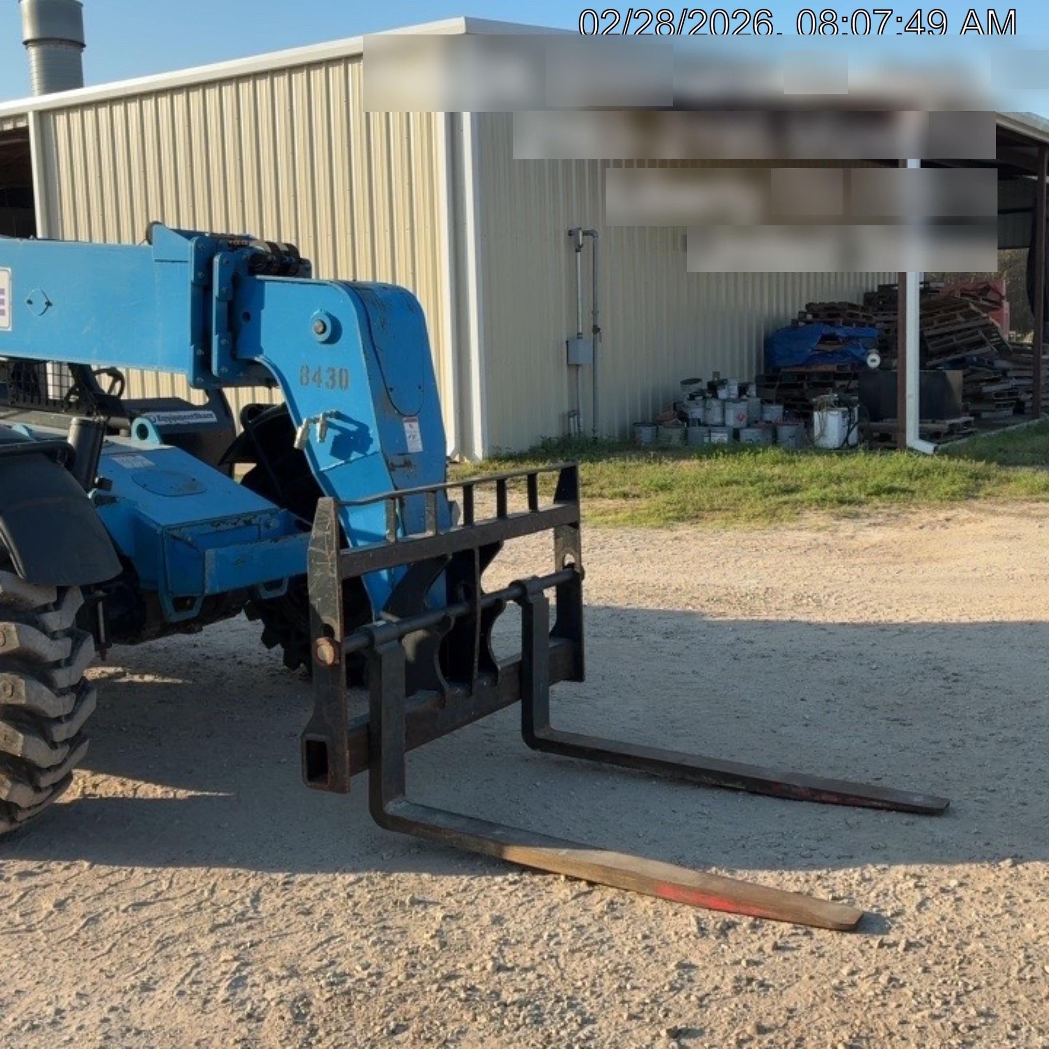 2018 Genie GTH-844 Genie GTH-844D w/Open ROPS, Solid Tires, Work Light/Beacon, 60" Carriage and Forks