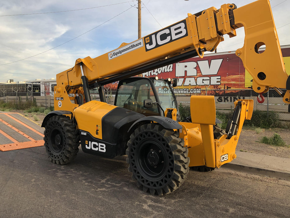 2020 JCB 510-56 Cab/Heat/Air, Solid Tires, Work Lights, Beacon, Aux Hydraulics, Back up Alarm, Lifting Eye, ES Decals