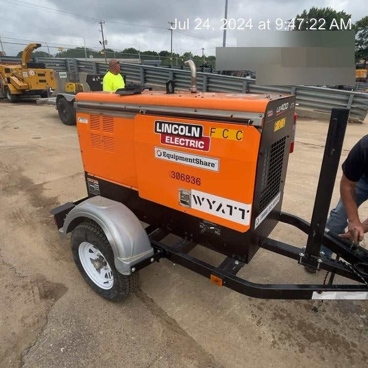 2023 Lincoln Electric LE400 Kubota V1505, Trlr, Cable Rack, Light Kit, ES Decals, T3