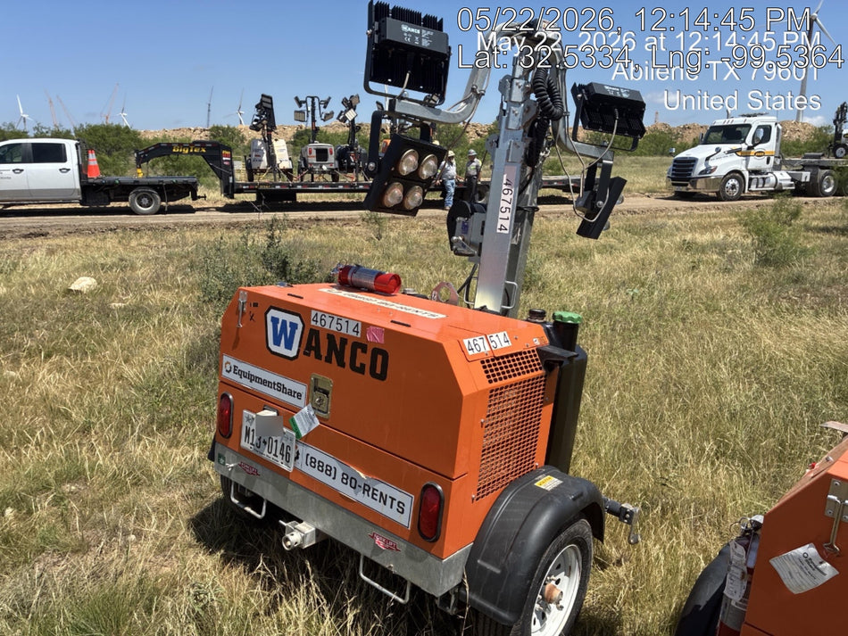 2024 Wanco WLTT-4MM4K Diesel, Deep Sea Controller, Shore Power Plug, Auto Start, (4) 350W LED Floodlights, 4kW Generator, 60 Gal Fuel Tank, 2" Ball, T3