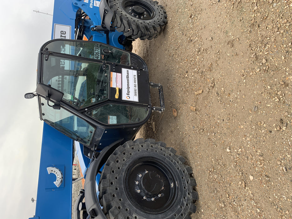 2019 Genie GTH-844 Cab/Heat/AC, Solid RT Tires, LED Work Lights, Beacon 60" QA Carriage, 48" Forks