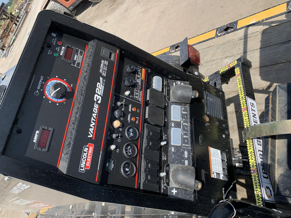 2019 Lincoln Electric Vantage 322 Ready-Pak 3, Two Wheel Trailer, Fender and Light Kit, Cable Rack