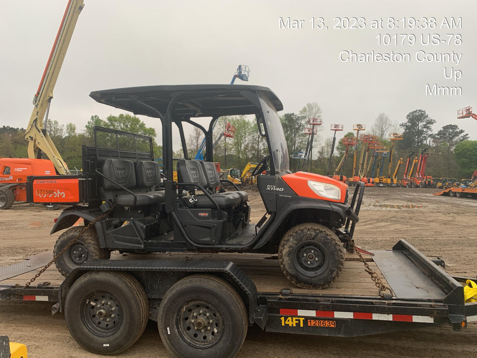 2021 Kubota RTV-X1140W-H Plastic Canopy, Windshield Acrylic Clear, LED Strobe Light, Wire Harness Kit, Back up Alarm