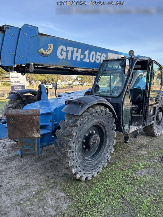 2019 Genie GTH-1056 Cab/Heat/AC, Solid RT Tires, LED Work Lights, Beacon 60" QA Carriage, 60" Forks
