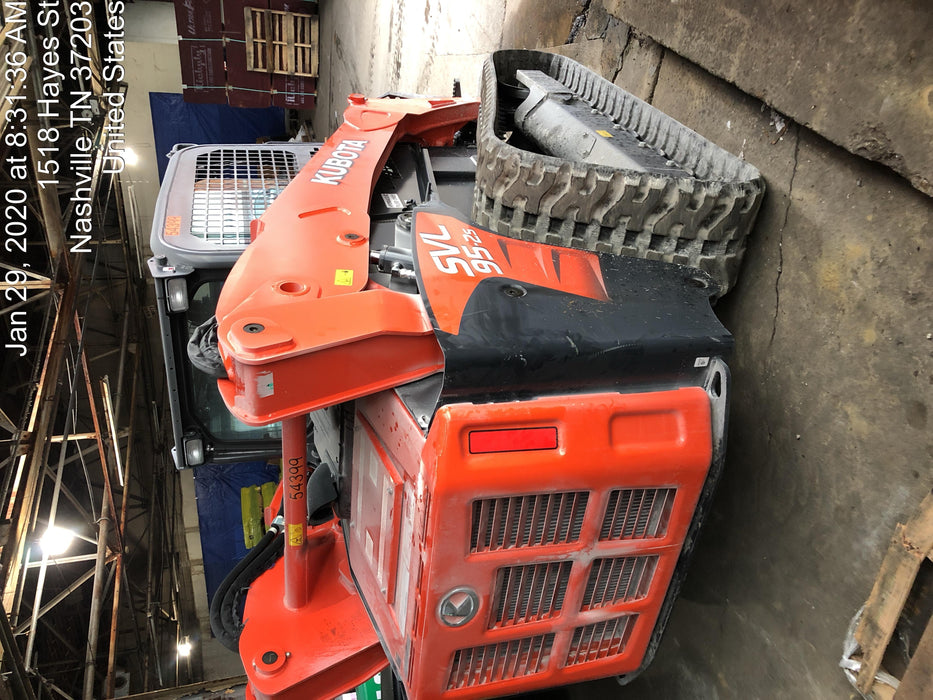 2019 Kubota SVL95-2S Cab/Heat/Air, Standard Tracks, Standard Flow w/Manual QC, 80" HD Tooth Bucket