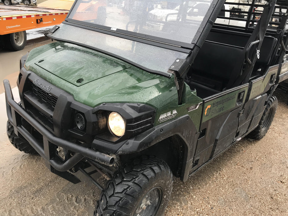 Kawasaki Mule PRO-DXT Standard Options, Backup Alarm, Beacon, Plastic Hard Top, Poly Windshield, Horn Kit