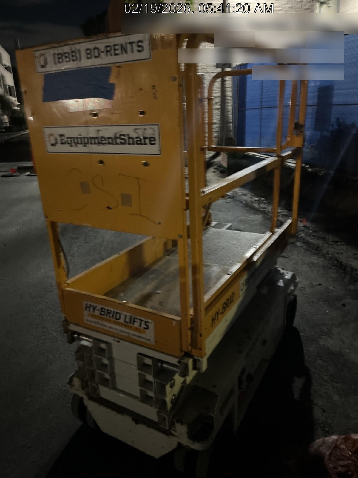 Custom Equipment HB-1430 <ul>
 <li>Hy-Brid Scissor Lift</li>
  <li>Platform capacity up to 670 lbs.</li>
  <li>Working height up to 20 ft</li>
  <li>Weighs under 1,700 lbs.</li>
  <li>Non-marking wheels </li>
</ul>
